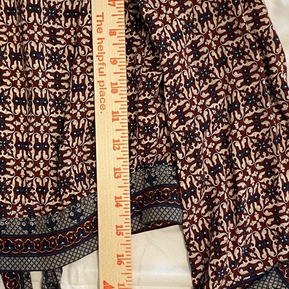 Ellie & Kate Boho Print Festival Wear Cropped Open Back Tie Blouse – Size Small - Picture 5 of 9